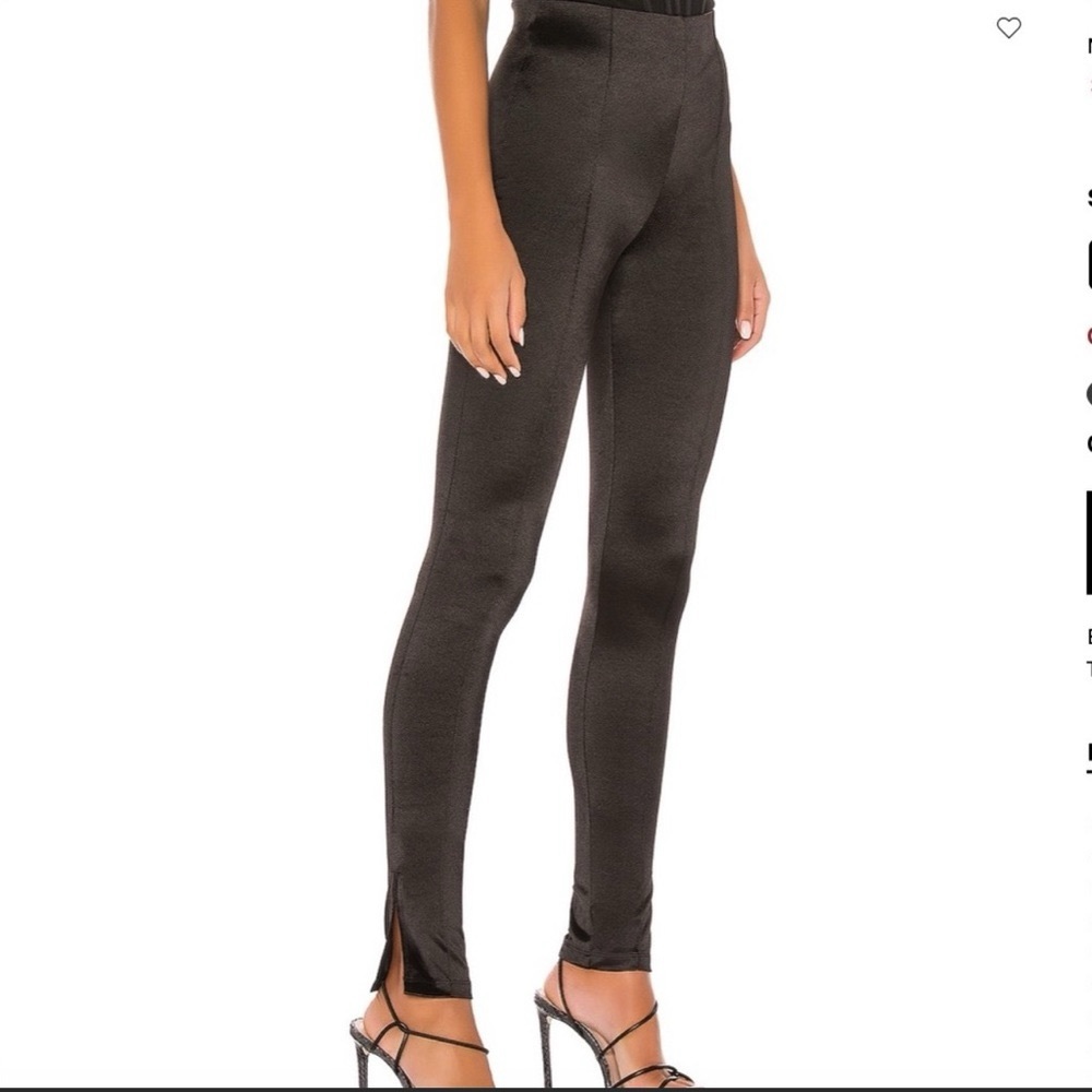 NBD REVOLVE Valentina Satin Split Hem Pants